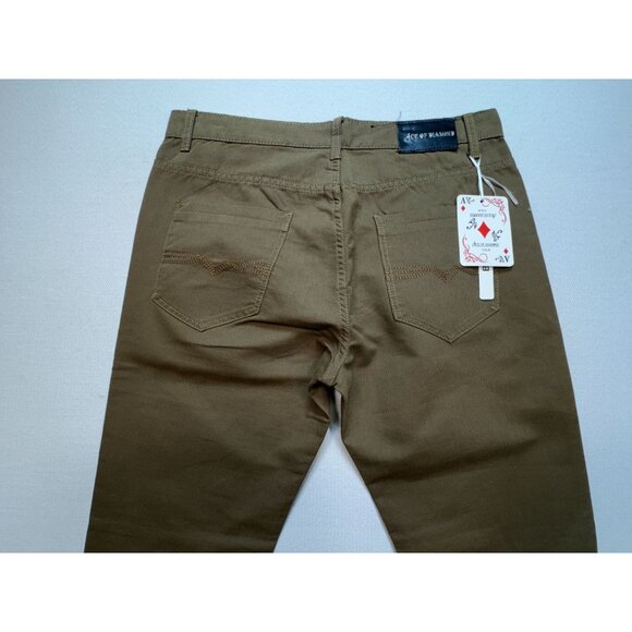 NWT Ace Of Diamond Coffee Chinos Pants Mens 36x32 Flat Front Casual Straight Leg - Picture 10 of 13